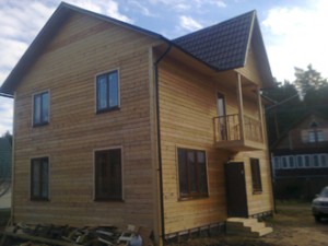 Строительство каркасного дома по проекту КД-007 в деревне Керро