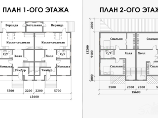 Проект дома на две семьи ДК-005 Проект дома на две семьи ДК-005