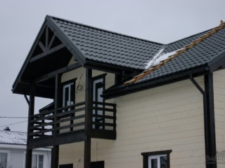 Строительство каркасного дома по проекту КД-032 в СНТ «Красногорское» Строительство каркасного дома по проекту КД-032 в СНТ «Красногорское»
