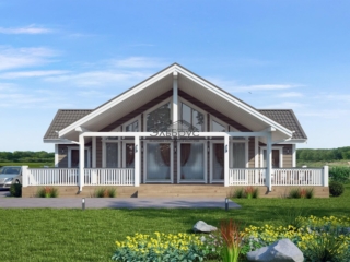 Проект каркасного дома ЭльБрус КД 053 - Общий вид Проект каркасного дома ЭльБрус КД 053 - Общий вид